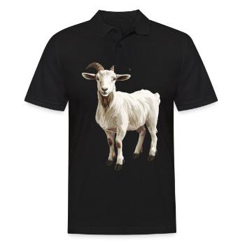 Ziegen Ziege - Männer Poloshirt - Schwarz - Vorne - Kai (181cm)