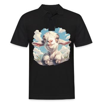 Ziegen Ziege - Männer Poloshirt - Schwarz - Vorne - Kai (181cm)