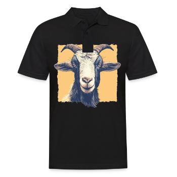 Ziegen Ziege - Männer Poloshirt - Schwarz - Vorne - Kai (181cm)