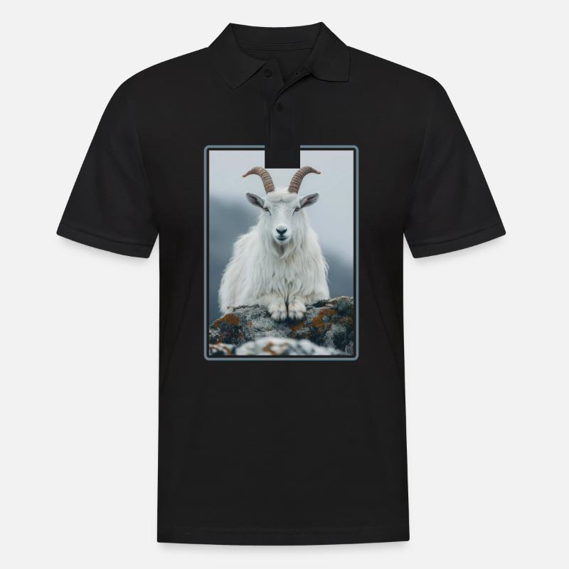 Ziegen Ziege - Männer Poloshirt - Schwarz