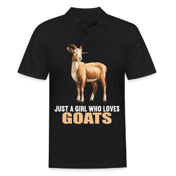 Ziegen Ziege - Männer Poloshirt - Schwarz - Vorne - Kai (181cm)