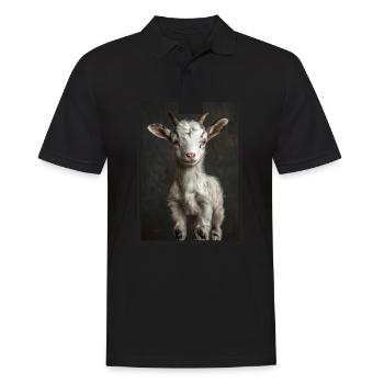 Ziegen Ziege - Männer Poloshirt - Schwarz - Vorne - Kai (181cm)