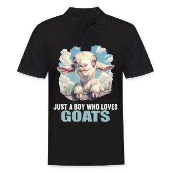 Ziegen Ziege - Männer Poloshirt - Schwarz - Vorne - Kai (181cm)