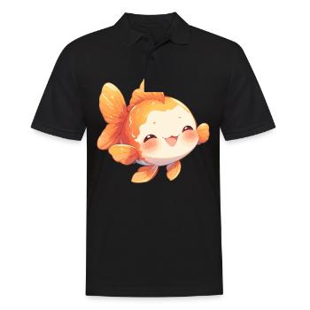poisson rouge - Polo Homme - noir - Devant - Kai (181cm)
