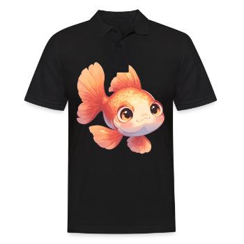 poisson rouge - Polo Homme - noir - Devant - Kai (181cm)