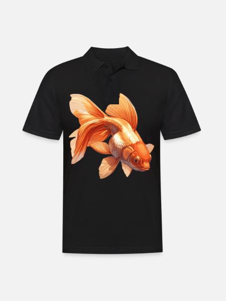 poisson rouge - Polo Homme - noir