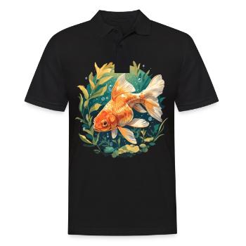 poisson rouge - Polo Homme - noir - Devant - Kai (181cm)