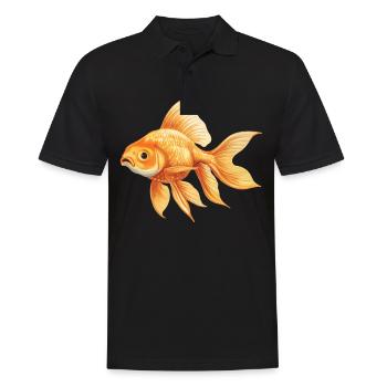 poisson rouge - Polo Homme - noir - Devant - Kai (181cm)