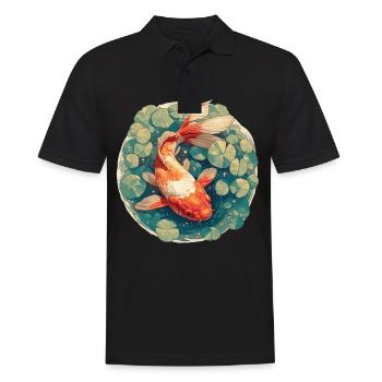 poisson rouge - Polo Homme - noir - Devant - Kai (181cm)