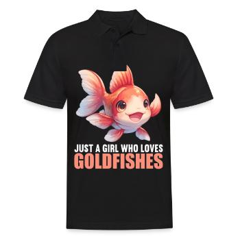 Goldfische Goldfisch - Männer Poloshirt - Schwarz - Vorne - Kai (181cm)