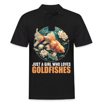 Goldfische Goldfisch - Männer Poloshirt - Schwarz - Vorne - Kai (181cm)