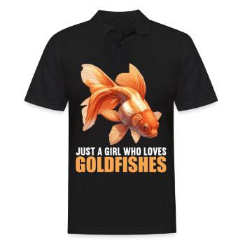Goldfische Goldfisch - Männer Poloshirt - Schwarz - Vorne - Kai (181cm)