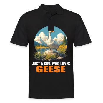 geese goose - Men's Polo Shirt - black - Front - Kai (181cm)