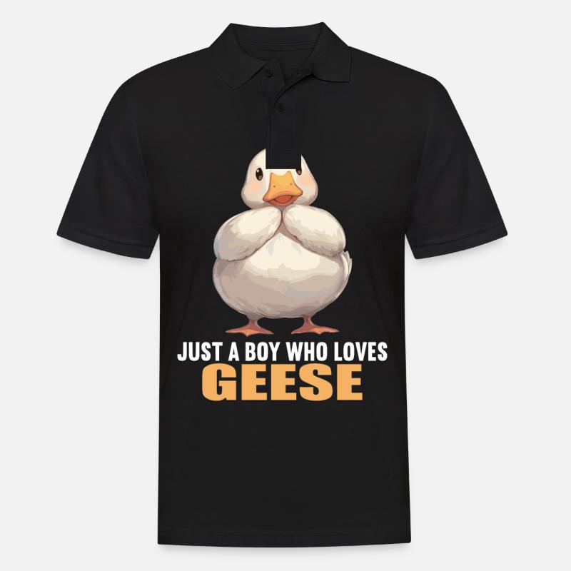 Gänse Gans - Männer Poloshirt - Schwarz