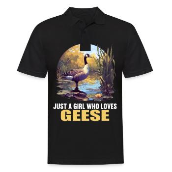 geese goose - Men's Polo Shirt - black - Front - Kai (181cm)