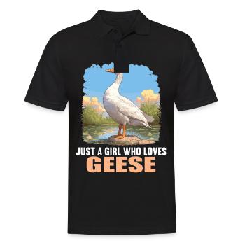 geese goose - Men's Polo Shirt - black - Front - Kai (181cm)