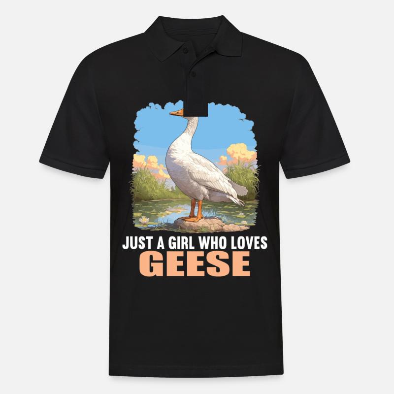 Gänse Gans - Männer Poloshirt - Schwarz