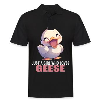 geese goose - Men's Polo Shirt - black - Front - Kai (181cm)