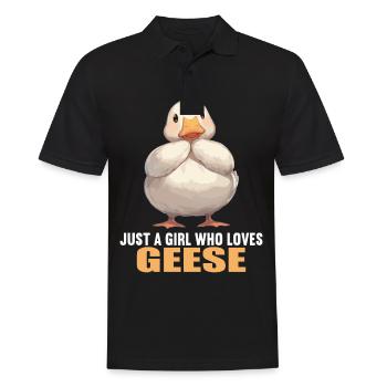 geese goose - Men's Polo Shirt - black - Front - Kai (181cm)