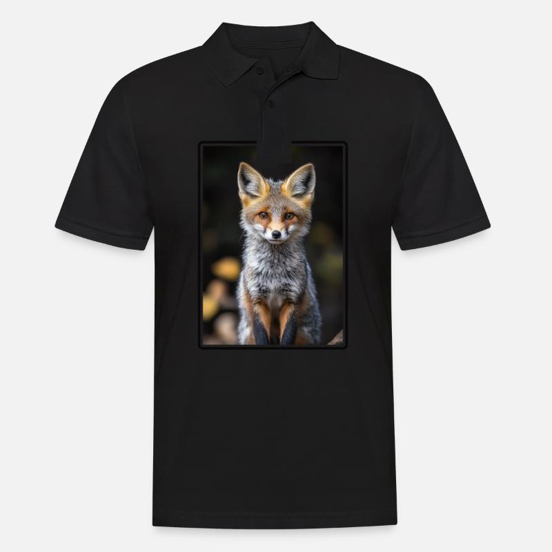 Graufüchse Graufuchs - Männer Poloshirt - Schwarz