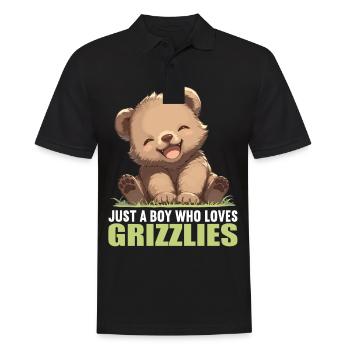 Grizzlis Ours grizzly - Polo Homme - noir - Devant - Kai (181cm)