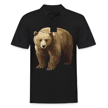 grizzly bears Grizzly bear - Men's Polo Shirt - black - Front - Kai (181cm)
