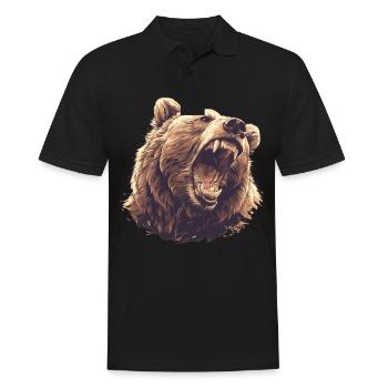 Grizzlis Ours grizzly - Polo Homme - noir - Devant - Kai (181cm)