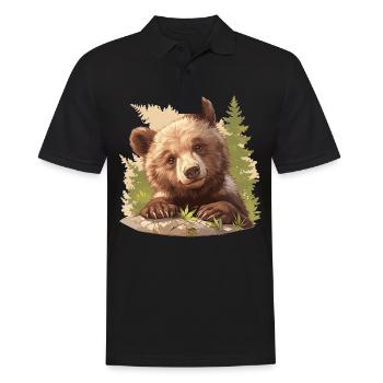 grizzly bears Grizzly bear - Men's Polo Shirt - black - Front - Kai (181cm)