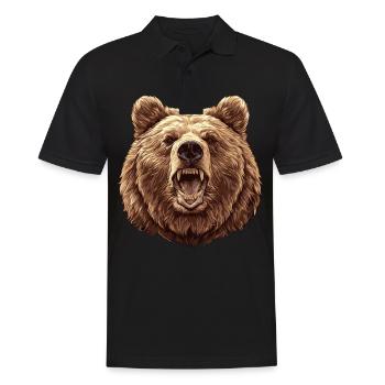 Grizzlis Ours grizzly - Polo Homme - noir - Devant - Kai (181cm)