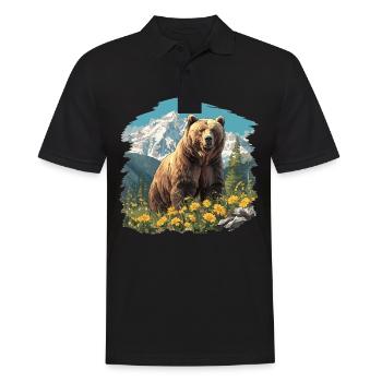 grizzly bears Grizzly bear - Men's Polo Shirt - black - Front - Kai (181cm)
