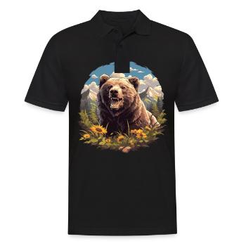 grizzly bears Grizzly bear - Men's Polo Shirt - black - Front - Kai (181cm)