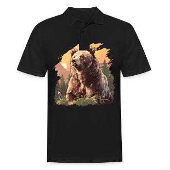 grizzly bears Grizzly bear - Men's Polo Shirt - black - Front - Kai (181cm)