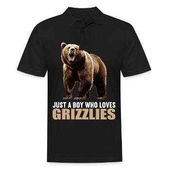 Grizzlis Ours grizzly - Polo Homme - noir - Devant - Kai (181cm)