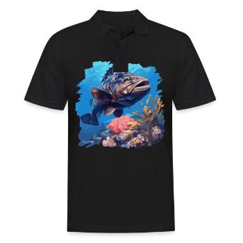 mérou mérou - Polo Homme - noir - Devant - Kai (181cm)