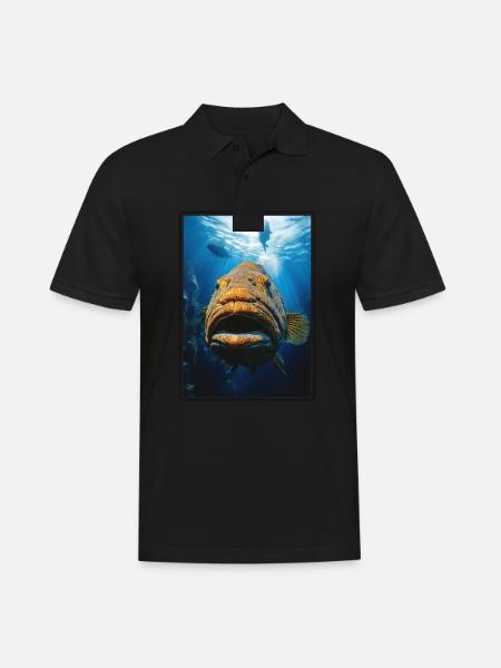 groupers grouper - Men's Polo Shirt - black