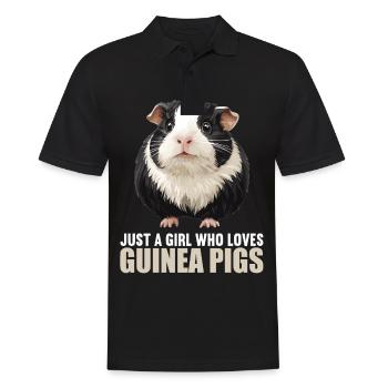 Meerschweinchen - Männer Poloshirt - Schwarz - Vorne - Kai (181cm)
