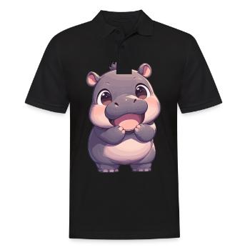 Hippopotamus Hippopotamus - Men's Polo Shirt - black - Front - Kai (181cm)