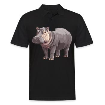 Hippopotamus Hippopotamus - Men's Polo Shirt - black - Front - Kai (181cm)