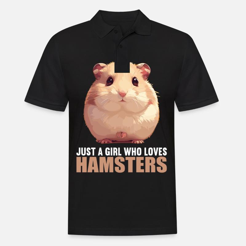 Hamster - Männer Poloshirt - Schwarz