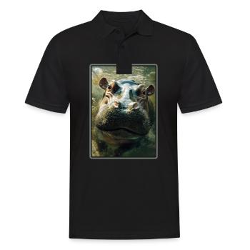 Hippopotamus Hippopotamus - Men's Polo Shirt - black - Front - Kai (181cm)