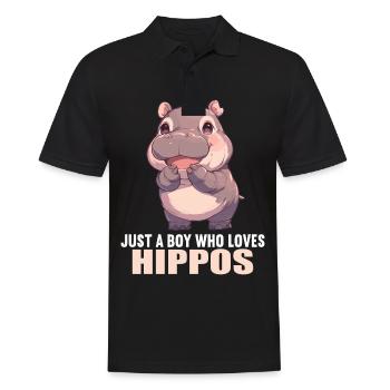 Hippopotame Hippopotame - Polo Homme - noir - Devant - Kai (181cm)