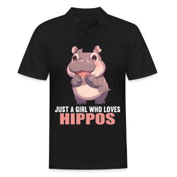 Hippopotamus Hippopotamus - Men's Polo Shirt - black - Front - Kai (181cm)