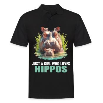 Hippopotamus Hippopotamus - Men's Polo Shirt - black - Front - Kai (181cm)