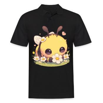 Bienen Biene - Männer Poloshirt - Schwarz - Vorne - Kai (181cm)