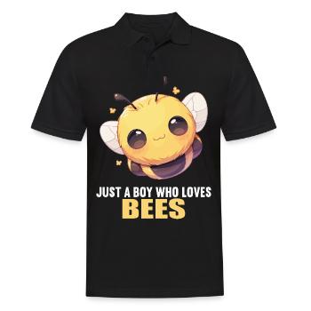 Bienen Biene - Männer Poloshirt - Schwarz - Vorne - Kai (181cm)