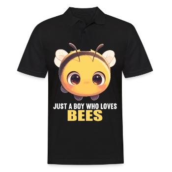 Bienen Biene - Männer Poloshirt - Schwarz - Vorne - Kai (181cm)