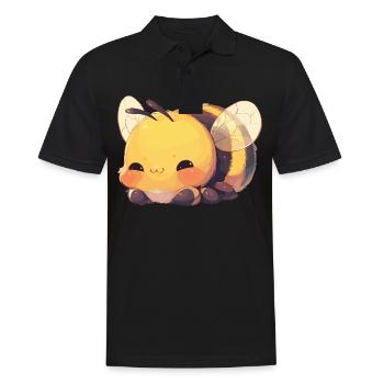 Bienen Biene - Männer Poloshirt - Schwarz - Vorne - Kai (181cm)