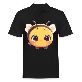 Bienen Biene - Männer Poloshirt - Schwarz - Vorne - Kai (181cm)