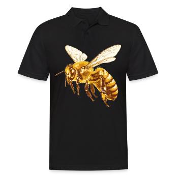 Bees Bee - Men's Polo Shirt - black - Front - Kai (181cm)