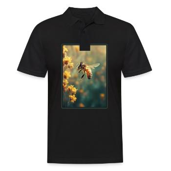 Bienen Biene - Männer Poloshirt - Schwarz - Vorne - Kai (181cm)